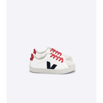 Veja ESPLAR LACES CHROMEFREE Kids' Shoes White/Red | NZ 734UZG